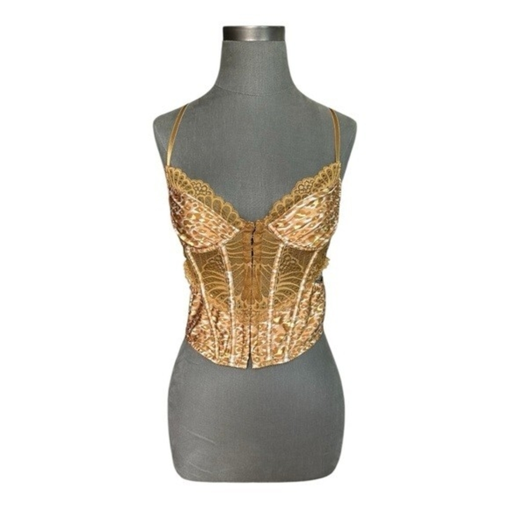 Urban Outfitters Out From Under Modern Love Supernova Corset M Animal Print EXC - Picture 3 of 7